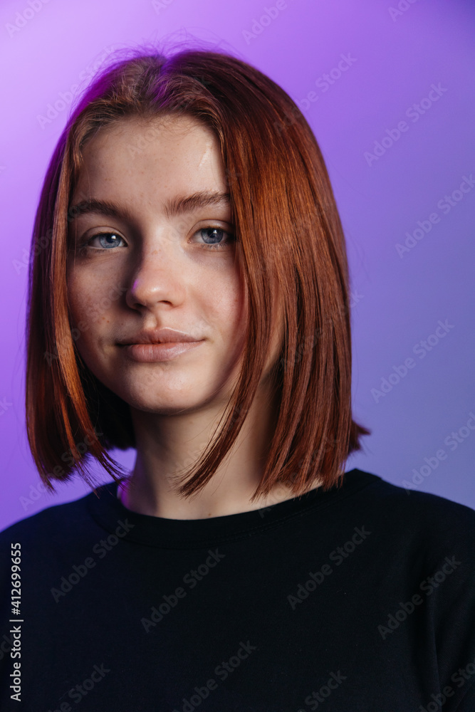 Woman looking at the camera with pleasure emotions Woman looking at the camera with pleasure emotions