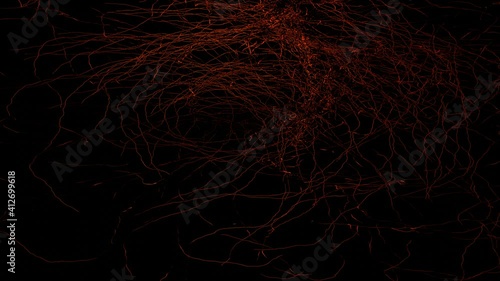 Blood veins inflating 3d rendering animation. photo