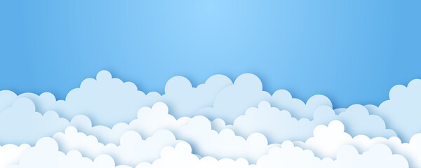 Rollo Babyzimmer Weiße Papierwolken am Himmel  © SyahCreation