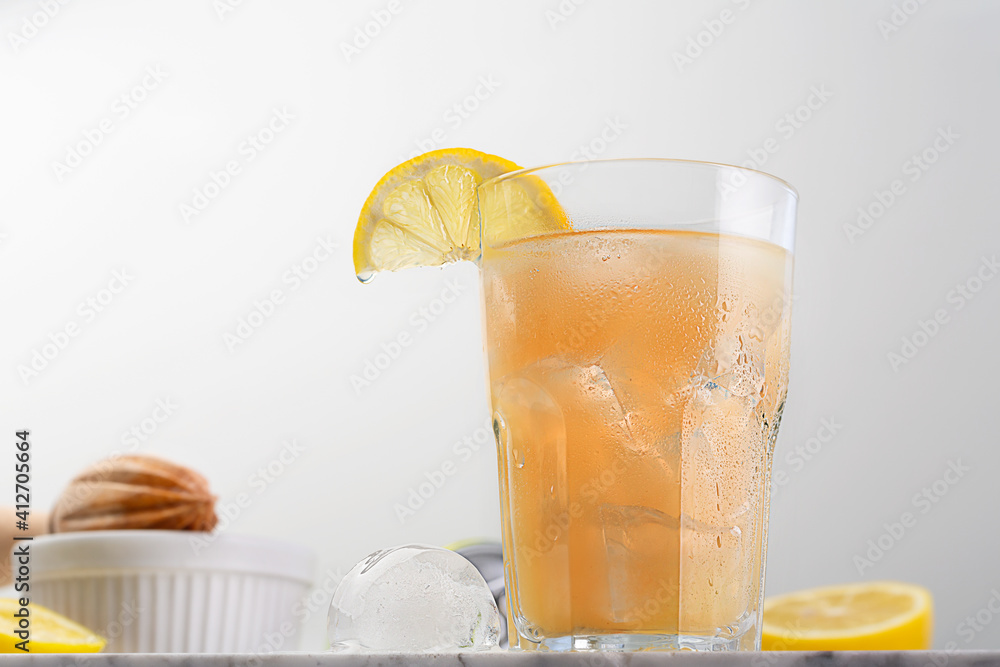 Kombucha cocktail, prepared with fermenting tea with symbiotic culture of bacteria and yeast Kombucha cocktail, prepared with fermenting tea with symbiotic culture of bacteria and yeast