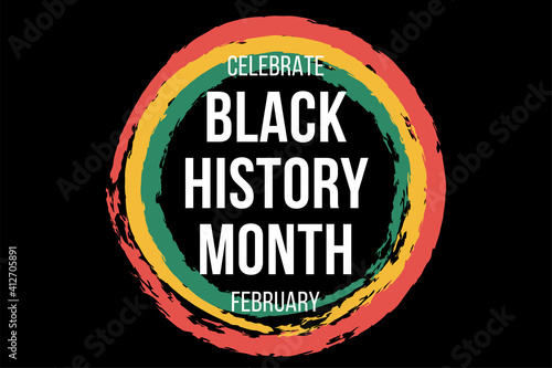 African-Americans Black History Month Celebrate background vector illustration . Black history month grunge Design Element
