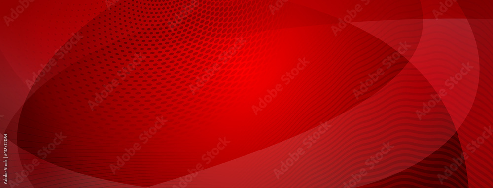 Abstract background made of curves and halftone dots in red colors Abstract background made of curves and halftone dots in red colors