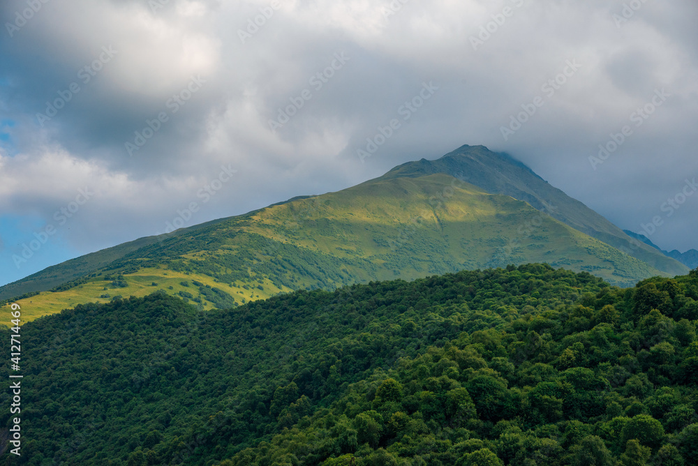 clouds over the mountain