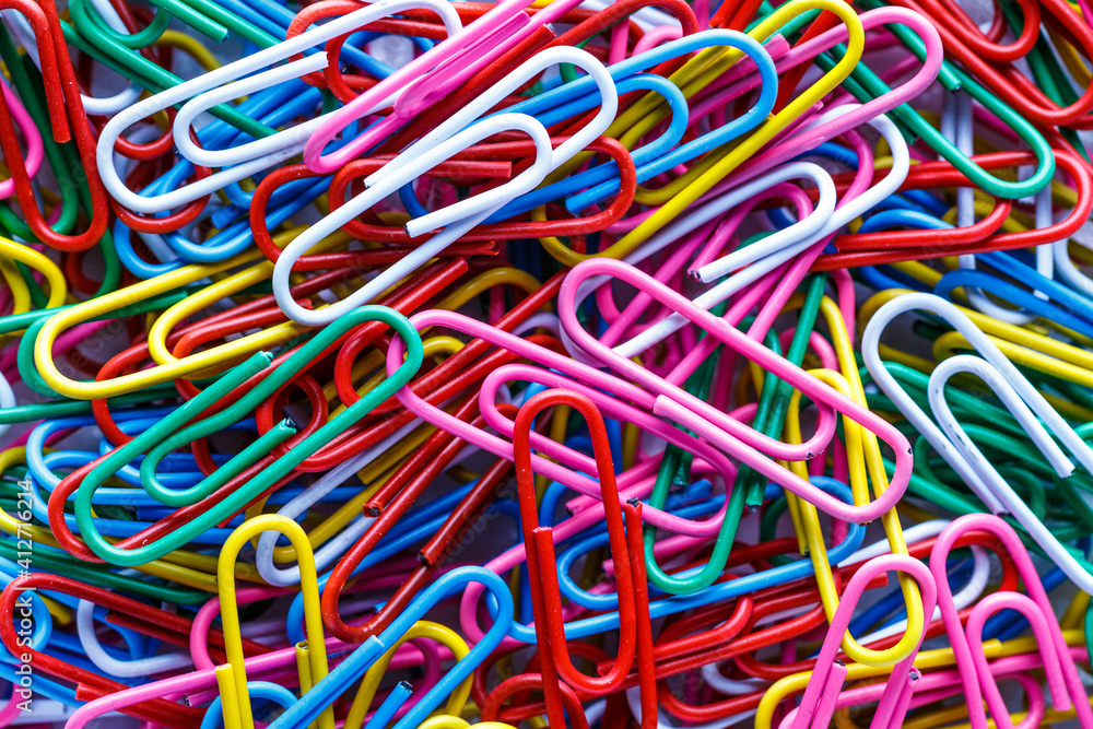 colored paper clips.Conceptual image of education. colored paper clips.Conceptual image of education.