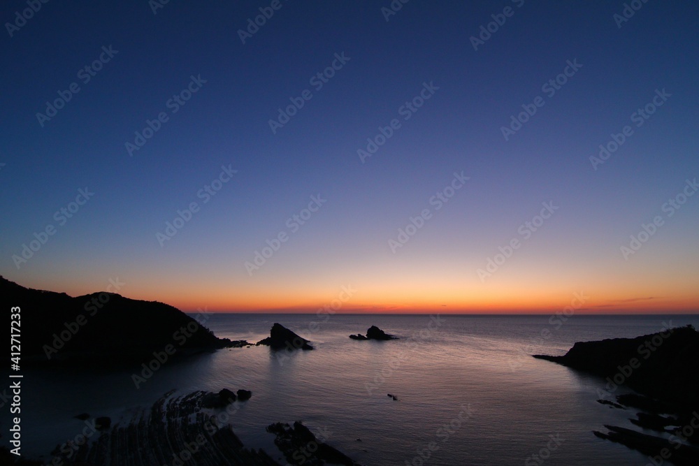 Obraz premium Susumi Coast at Dusk, Shimane, Japan