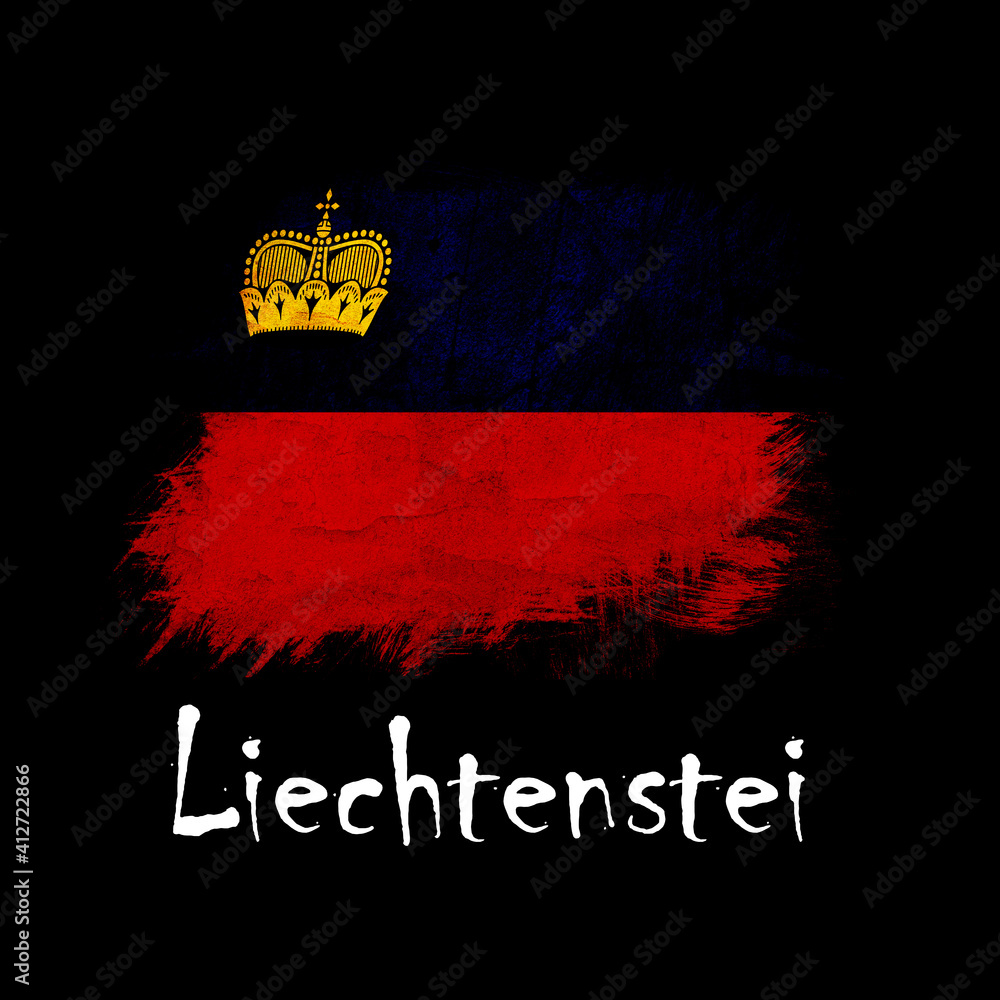 Stock-illustrationen National flag of Liechtenstein, abbreviated with ...