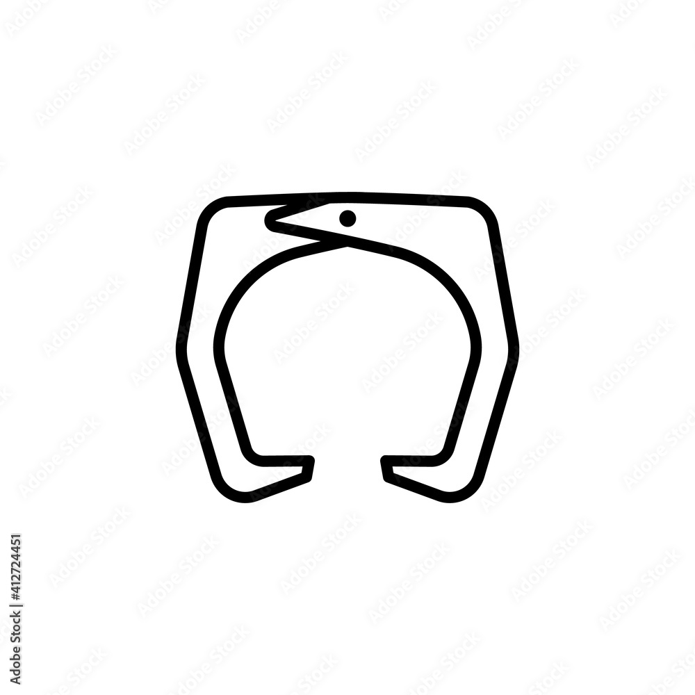 measuring wheel width. Vector sign in a simple style isolated on a white background measuring wheel width. Vector sign in a simple style isolated on a white background