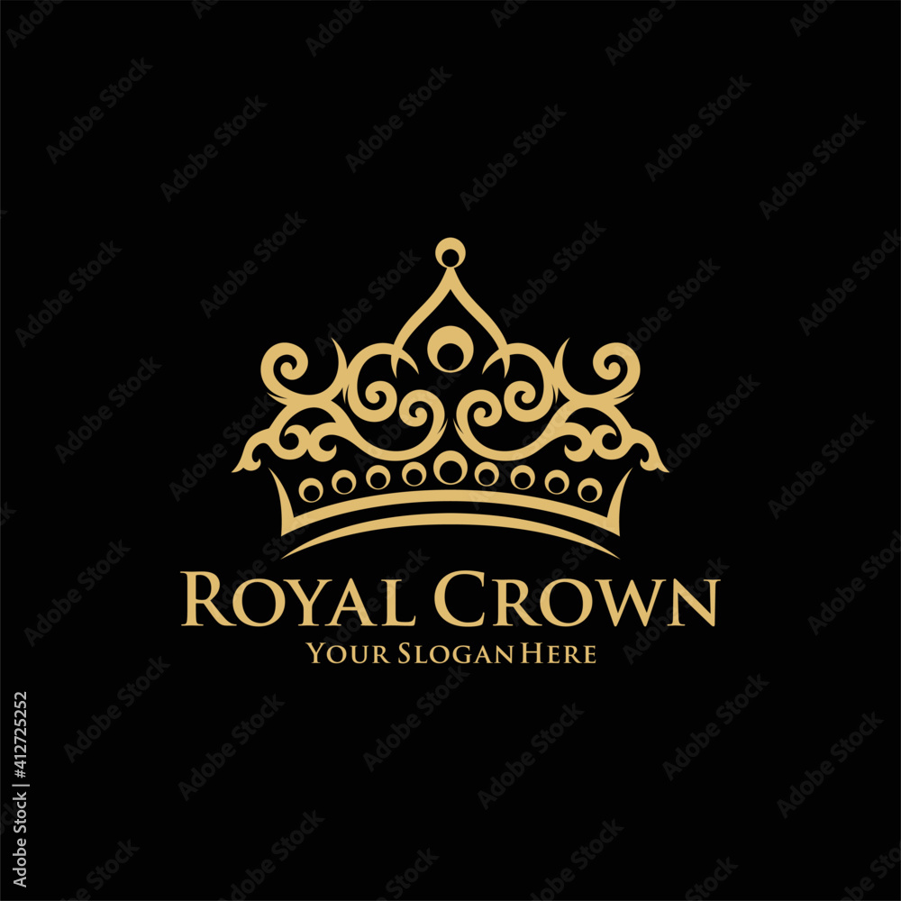 Royal Crown Logo Vector Template Stock Vector | Adobe Stock
