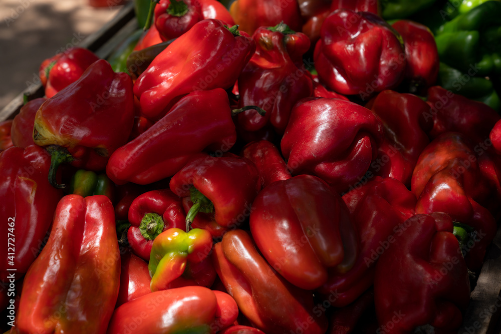 red and yellow peppers red and yellow peppers