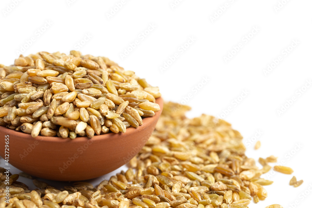 Freekeh Grain on a White Background Freekeh Grain on a White Background
