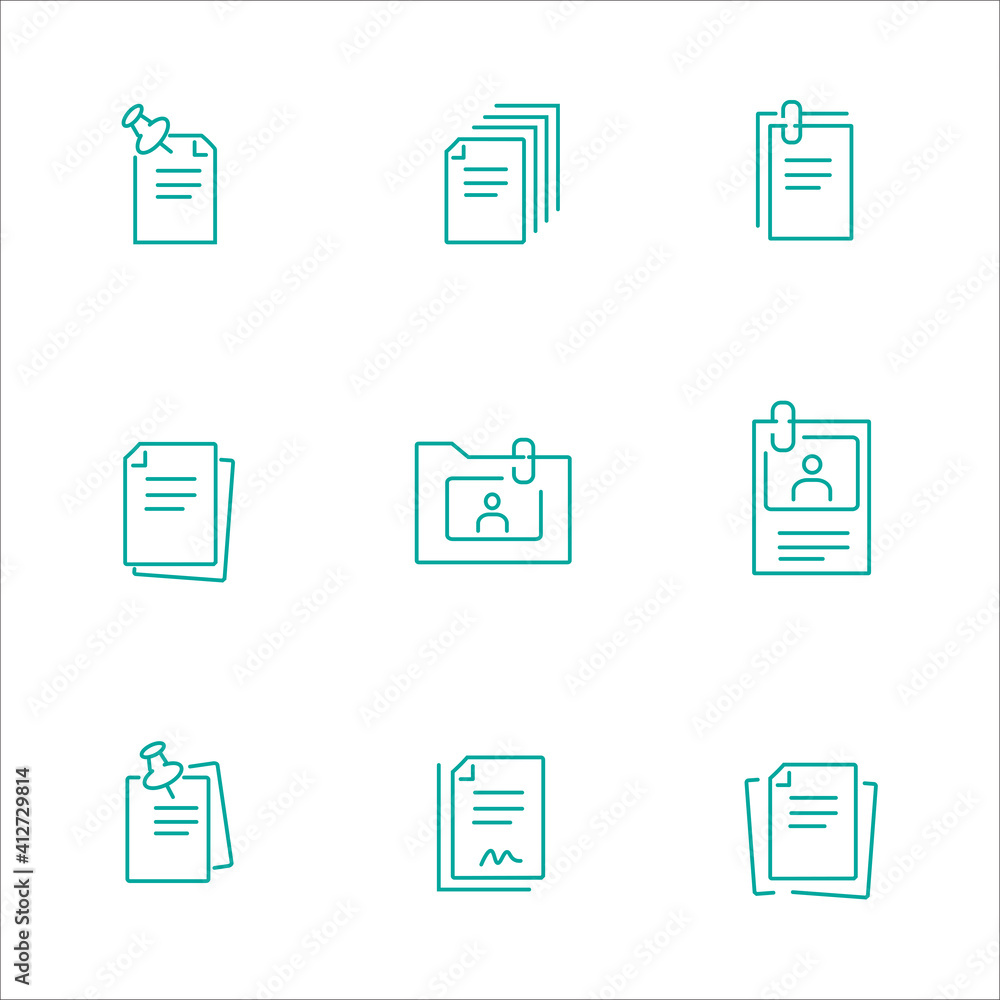Simple Set of Documents Related Vector Icons. Simple Set of Documents Related Vector Icons.