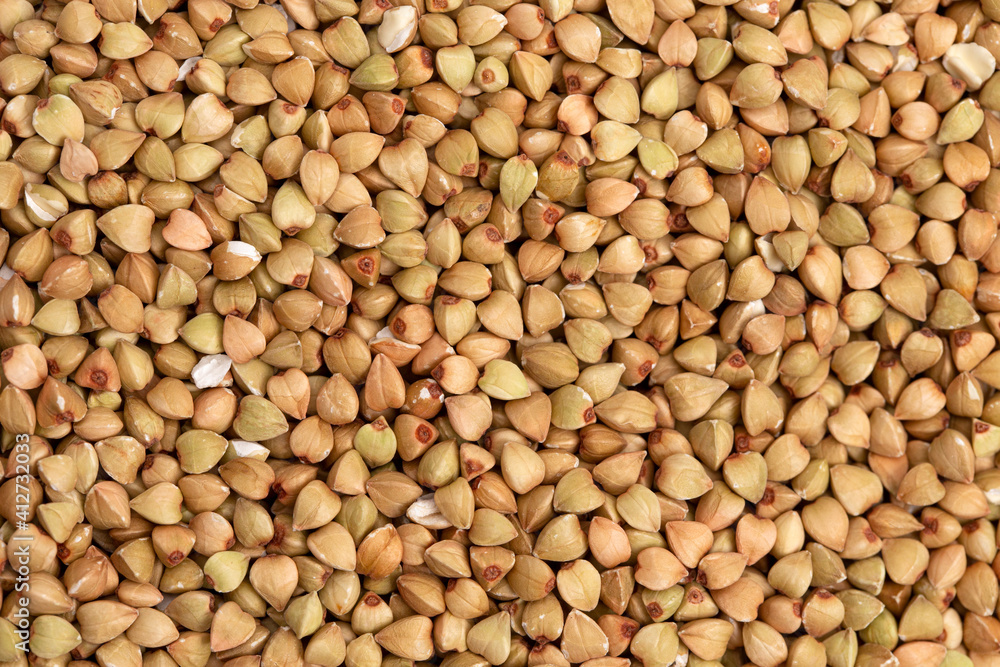 Up Close Background of Buckwheat Grain Up Close Background of Buckwheat Grain