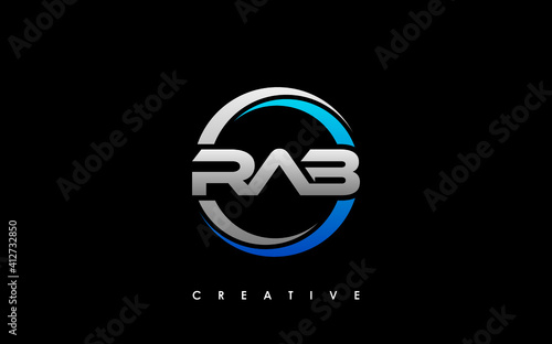 RAB Letter Initial Logo Design Template Vector Illustration