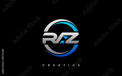 RAZ Letter Initial Logo Design Template Vector Illustration