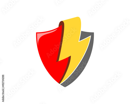 Free Download Electrical symbol inside the shield protection - GFXLoad