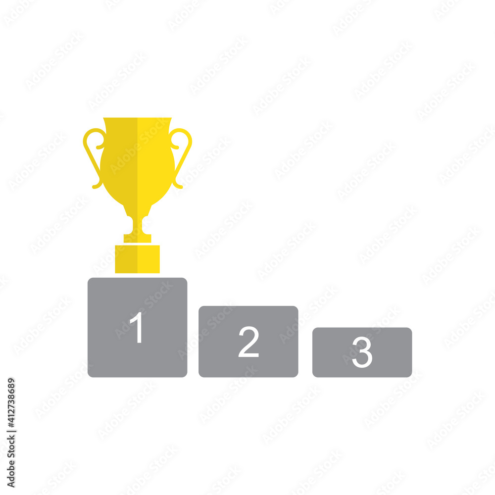 Prize gold trophy icon, vector illustration Prize gold trophy icon, vector illustration