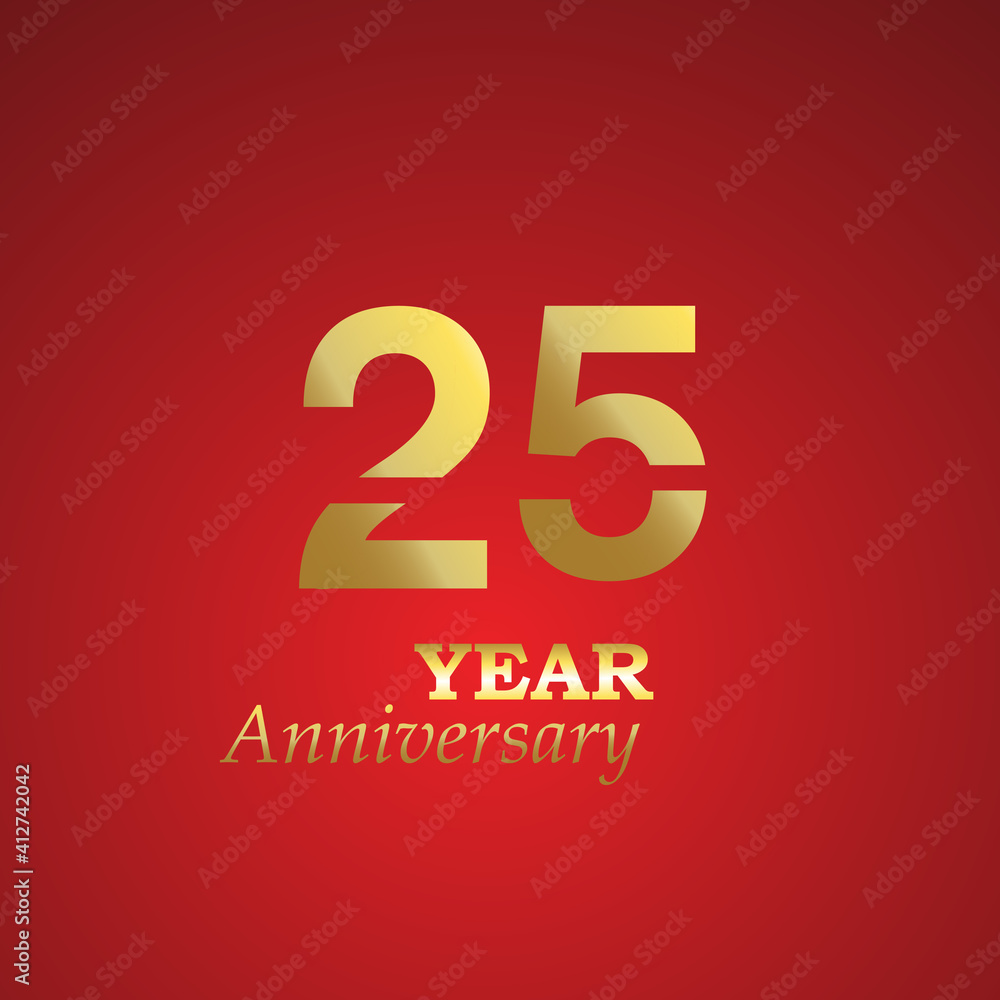 Anniversary Logo Vector Template Design Illustration gold and red Anniversary Logo Vector Template Design Illustration gold and red
