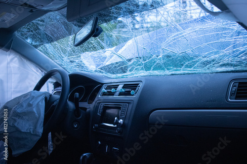 Fototapeta Naklejka Na Ścianę i Meble -  Car Crash and safety