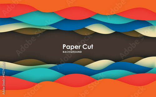 business papercut abstract background . vector illustration for web. © ribelco