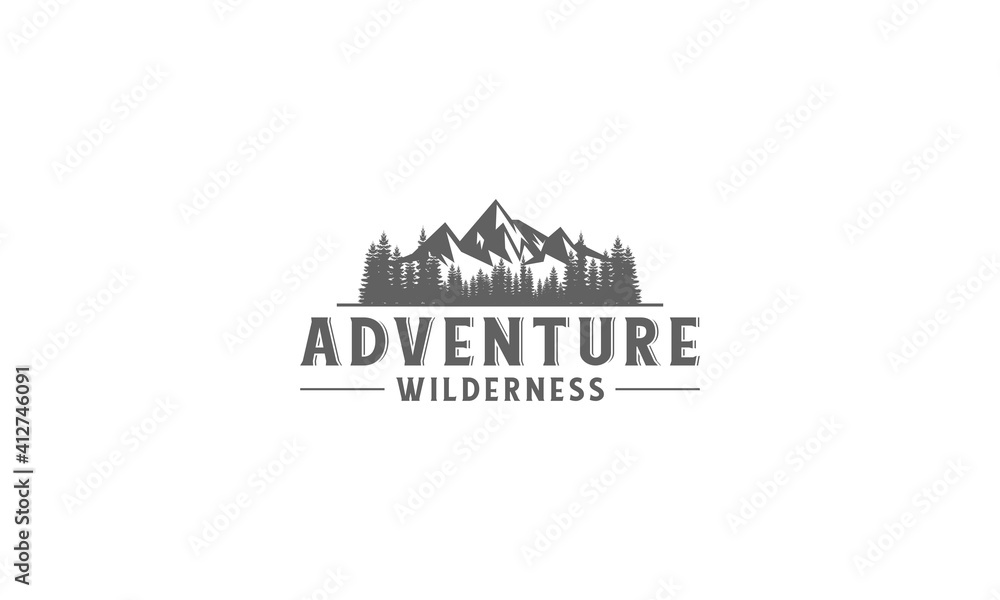 Mountain, for Hipster Adventure Travel logo design inspiration