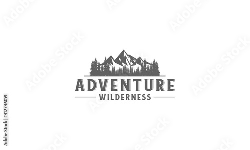Mountain  for Hipster Adventure Travel logo design inspiration