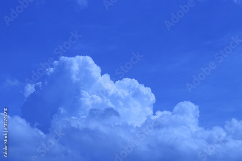 Blue sky and white clouds background