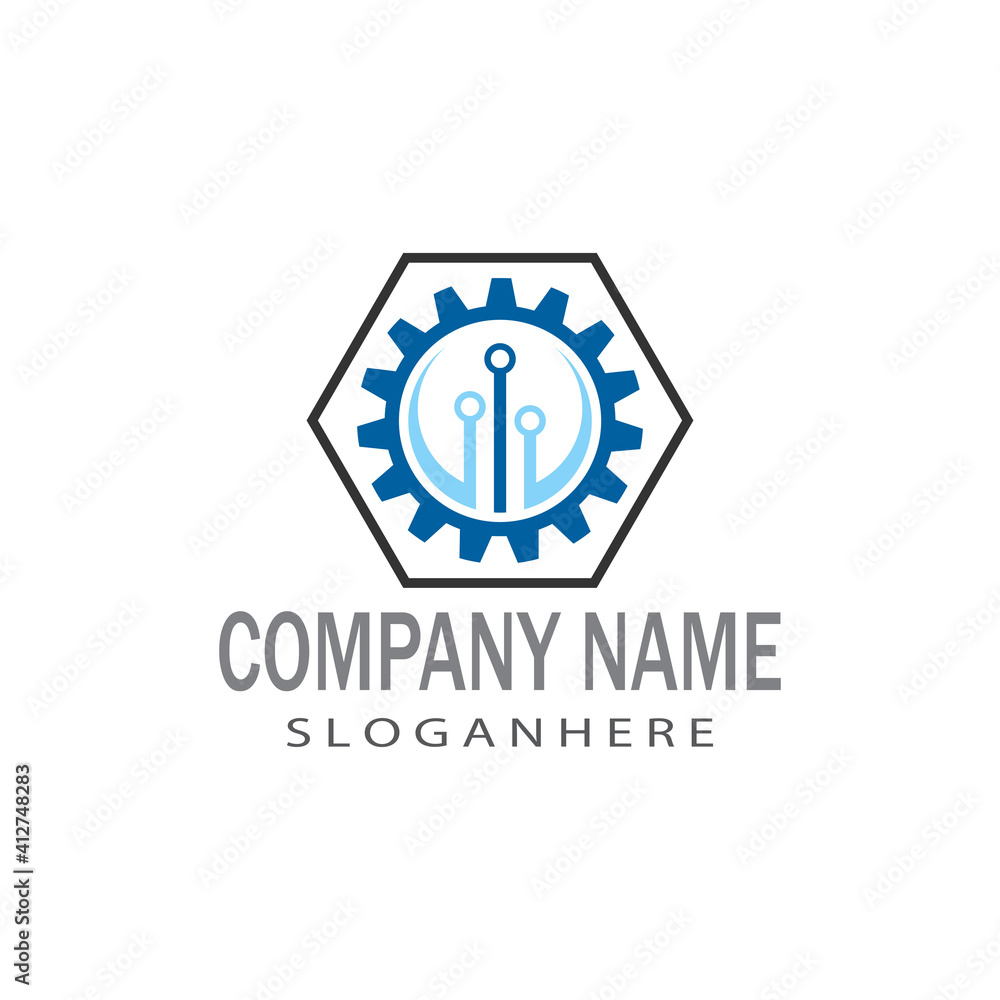 Gear Logo Template vector icon illustration design