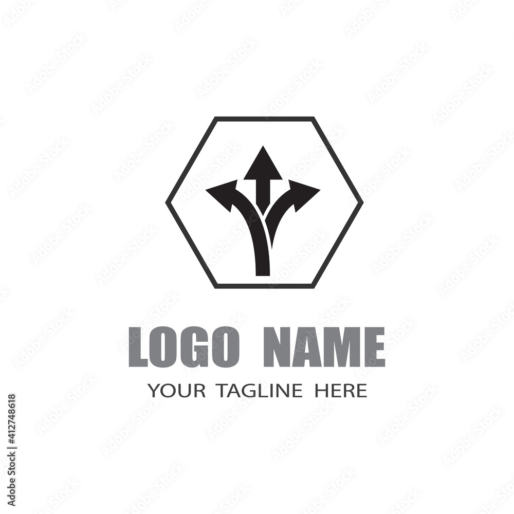 Way vector icon illustration design template Way vector icon illustration design template