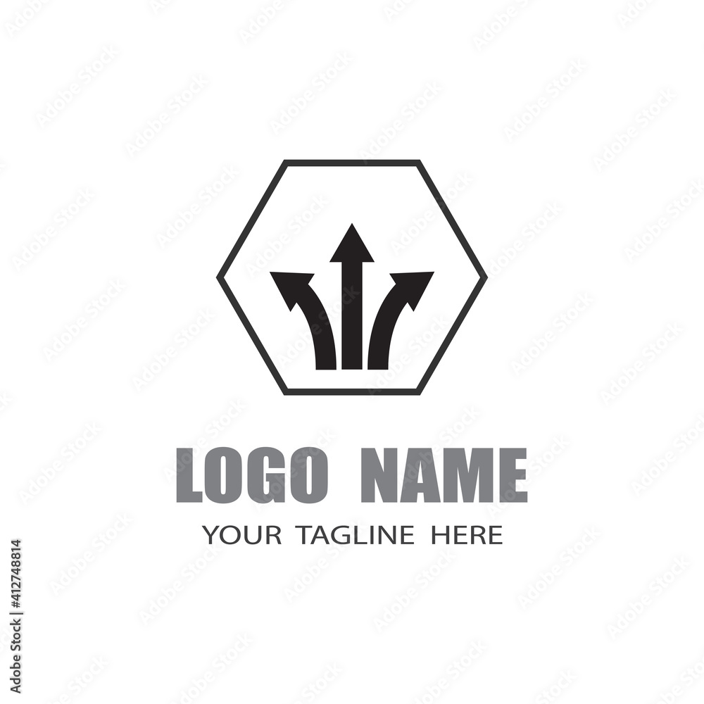 Obraz premium Way vector icon illustration design template