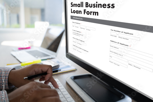 Small Business Loan Form Tax man work application form loan photo