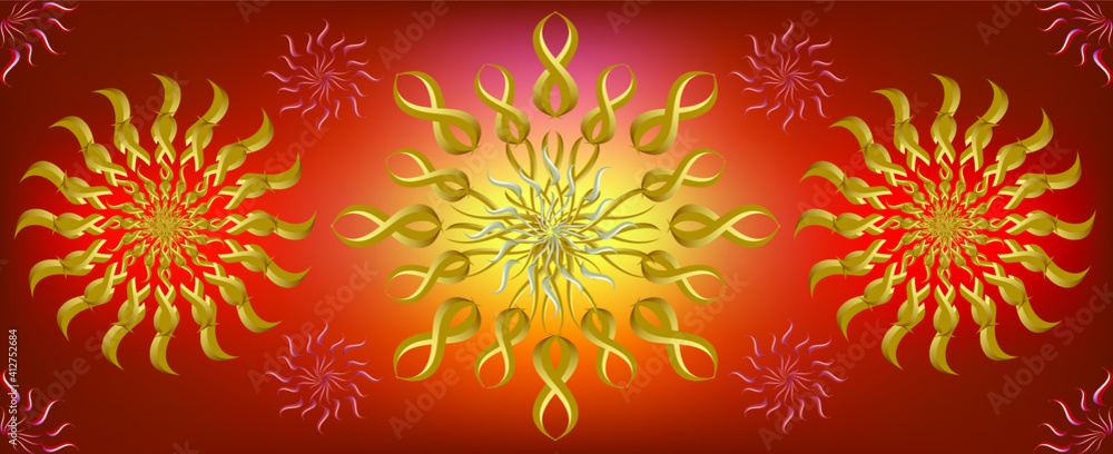 Gold color abstract curve pattern background Gold color abstract curve pattern background
