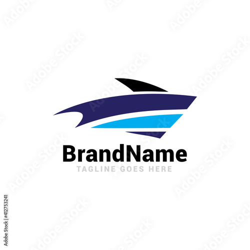 sailing boat logo icon vector template.