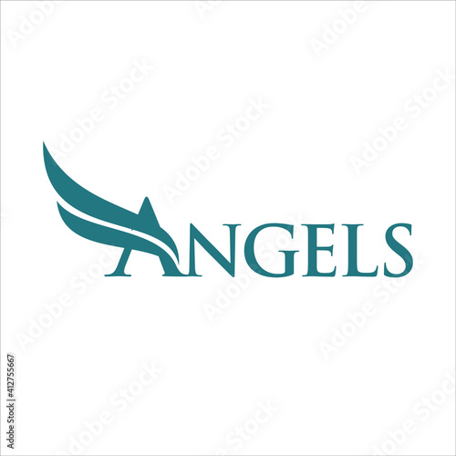 Angels A letering logo angelic wings logo design inspiration