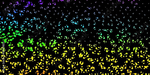 Dark multicolor vector pattern with abstract shapes.