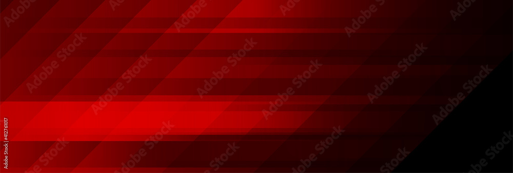 Fototapeta premium Dark red abstract geometric minimal banner. Technology vector background