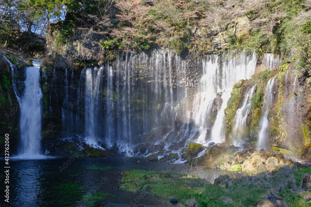 Obraz premium 【山梨】白糸の滝（冬）