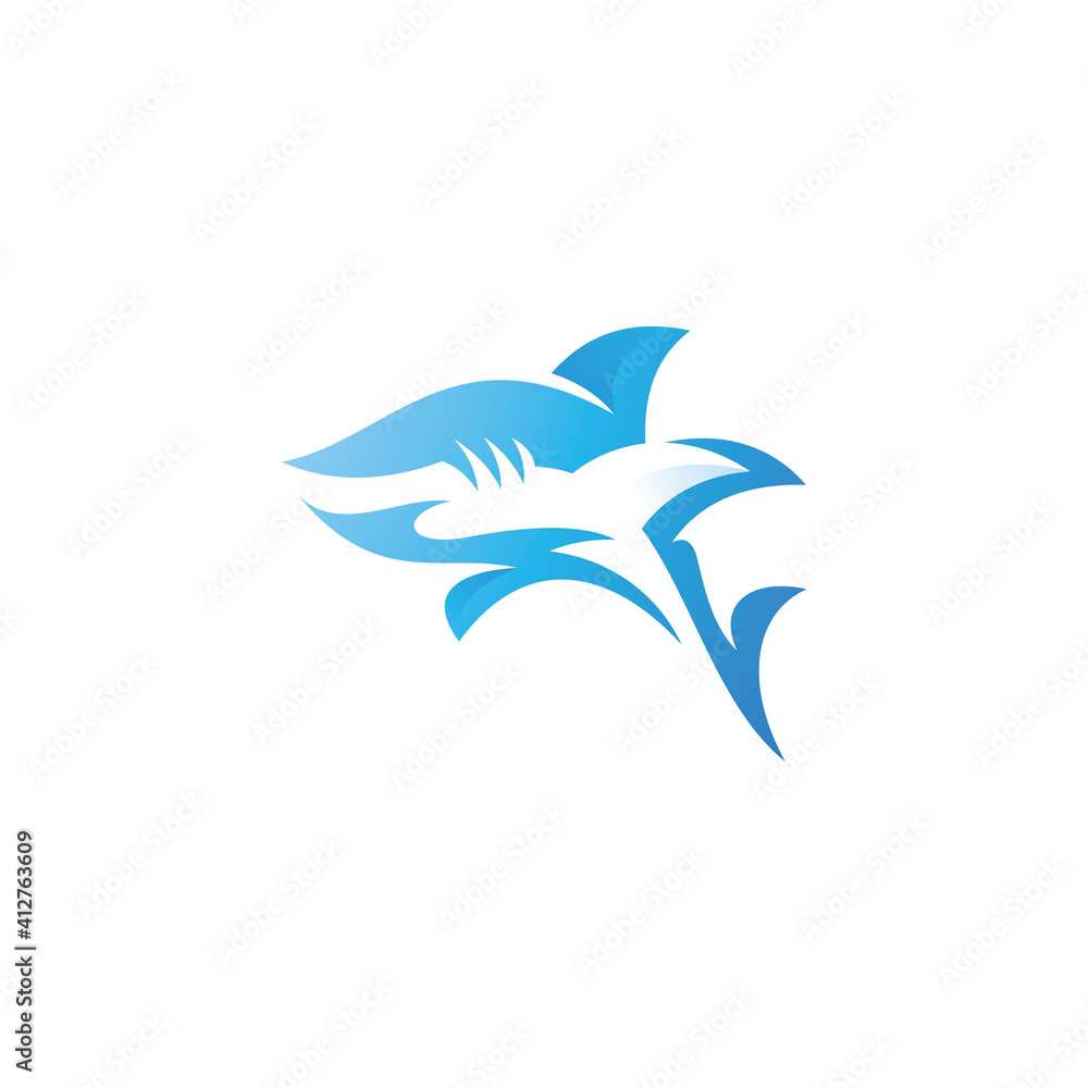 Abstract Shark Fish Mascot Logo Abstract Shark Fish Mascot Logo