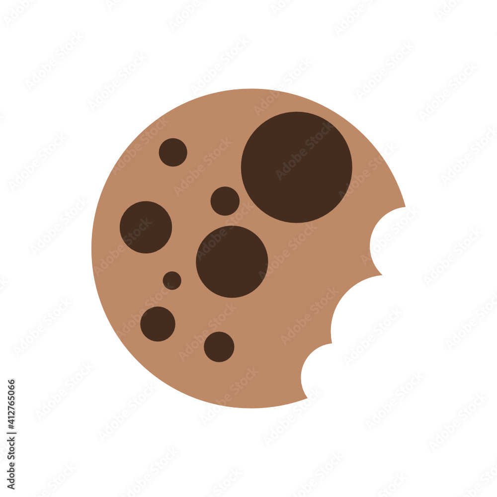 isolated bitten cookie vector design