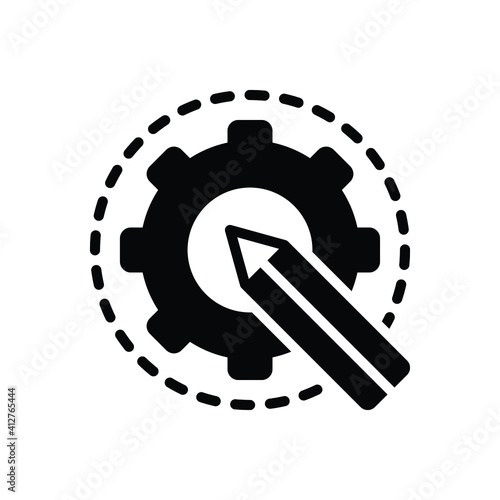 Black solid icon for resource