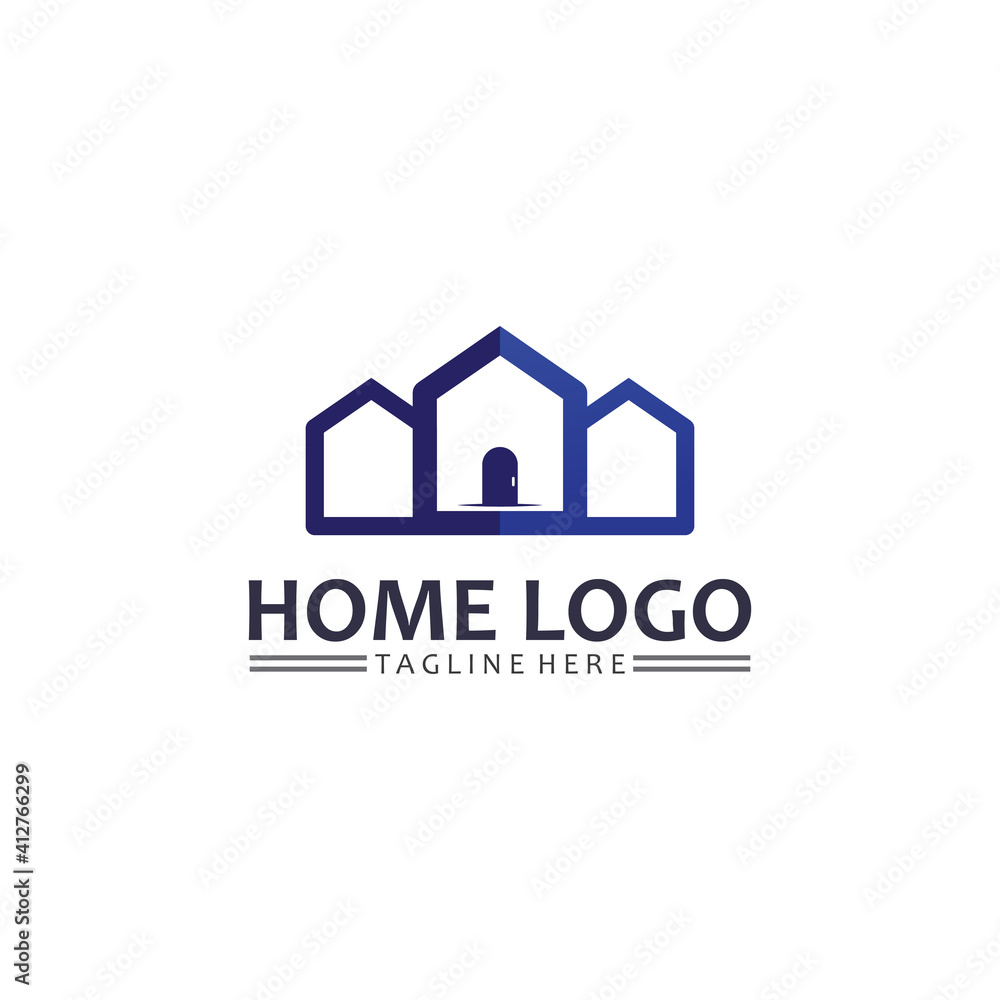 Home and house logo design vetor, logo , architecture and building, design property , stay at home estate Business logo, Construction Graphic, icon home logo