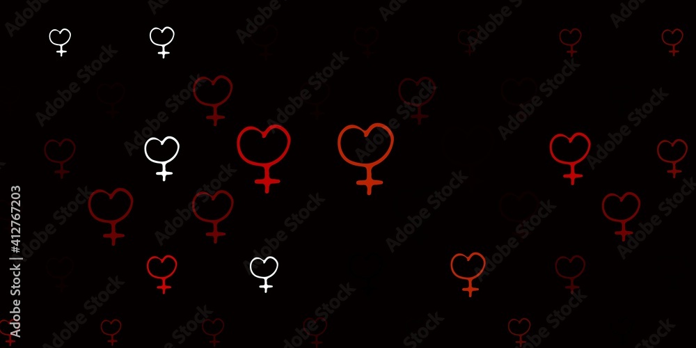 Light Green, Yellow vector background with woman symbols. Light Green, Yellow vector background with woman symbols.