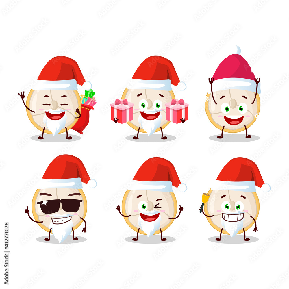 Santa Claus emoticons with slice of burmese grapes cartoon character Santa Claus emoticons with slice of burmese grapes cartoon character