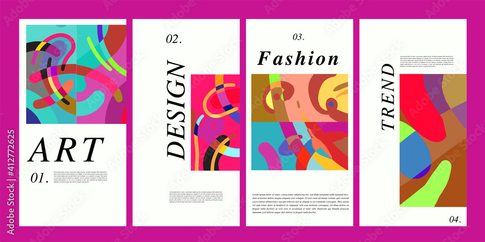 Obraz premium Vector colorful surreal abstract background illustration for social media banner
