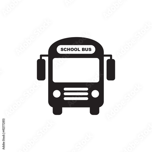 school bus icon symbol sign vector