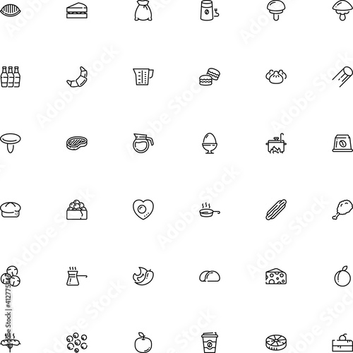 icon vector icon set such as: lifestyle, quality, clip art, print, badge, device, boletus, plastic, plum, handle, bone, grain, steel, penne, ripe, one, agriculture, cherry, berries, jug, american