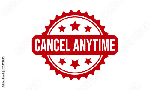 Cancel Anytime Rubber Grunge Stamp Seal Stock Vector