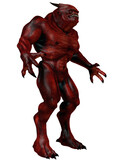 3d render of a fantasy demon figure