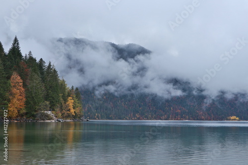 Eibsee with fog in the morning © Christian
