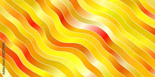 Light Orange vector texture with wry lines.