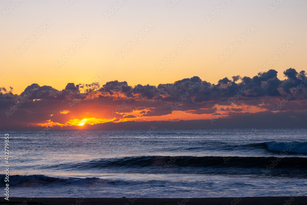 Sunrise on the sea